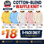 Women's Waffle Knit Crewneck Sweatshirt