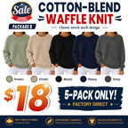 Women's Waffle Knit Crewneck Sweatshirt