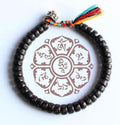 Buddha & Karma Coconut Shell Beads Om Mani Padme Hum Bracelet – Handmade Buddhist Bracelet for Protection, Spiritual Energy, and Inner Peace – Adjustable Meditation Wristband for Men & Women