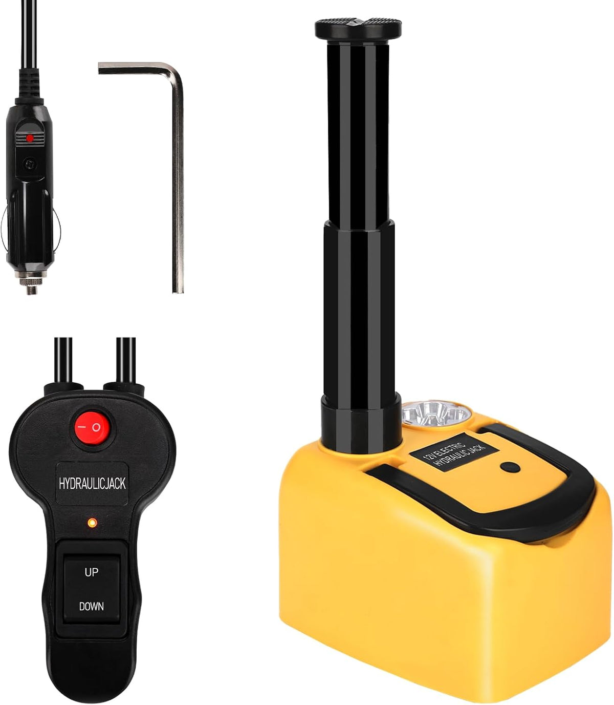 Electric Car Jack Kit 5T Hydraulic Impact Wrench Tire Inflator Pump