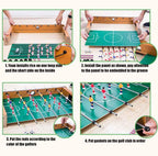 Foosball Table, Wooden Tabletop Soccer Game Set