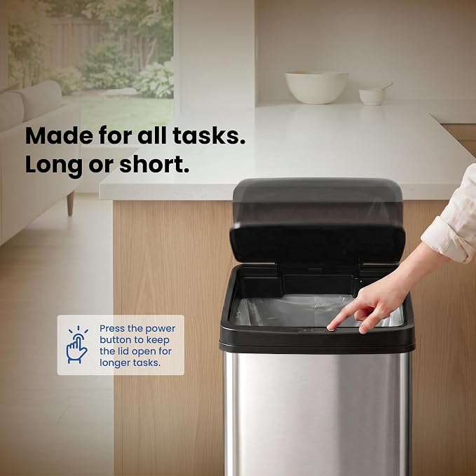 AutoSense™ Smart Trash Can – Infrared Motion Sensor Hands-Free Garbage Bin