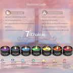 Chakra Candles with Healing Crystals for Meditation, Soy Wax