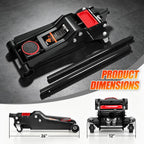 4 Ton Low Profile Steel Racing Floor Jack Lift Up To 21"