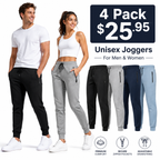 Unisex Essential Everyday Joggers with Zip Pockets