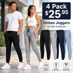 Unisex Essential Everyday Joggers with Zip Pockets