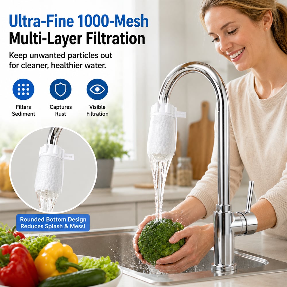 200-Pack Universal Faucet Water Filter Bags – Ultra-Fine 1000 Mesh Home Water Purifier Replacement 🌟Set