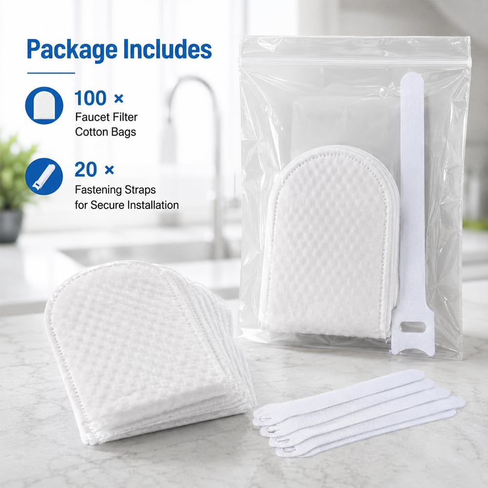 200-Pack Universal Faucet Water Filter Bags – Ultra-Fine 1000 Mesh Home Water Purifier Replacement 🌟Set
