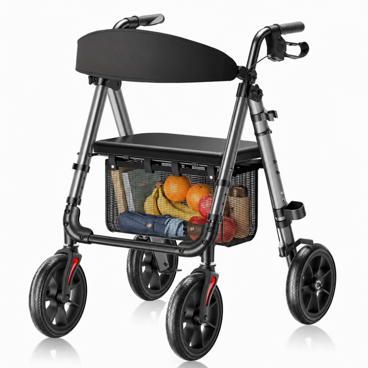 Foldable Rollator Walker with Seat | Lightweight for Seniors- 🔥🔥LIMITED-TIME 50% OFF🔥🔥